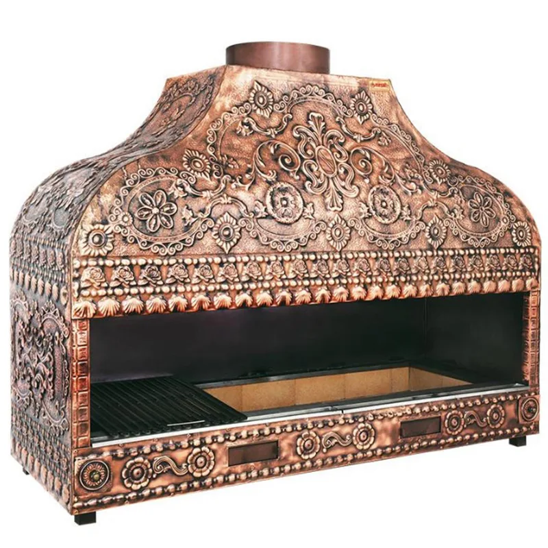 Anka Pro Çift Cidarlı Kapalı Izgara, 150x60x120 cm, Bakır