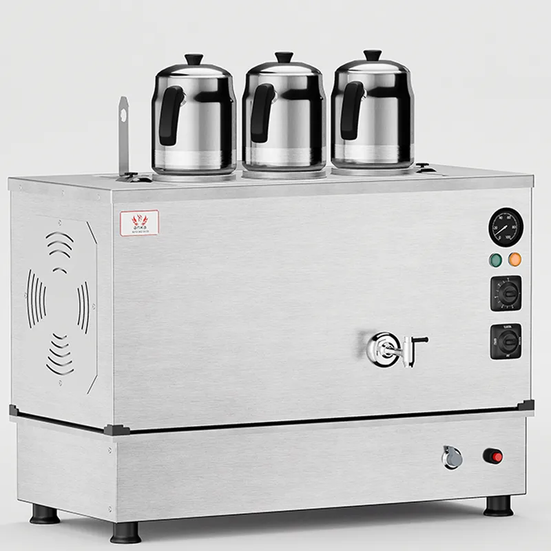 Anka Pro Kompak Full Otomatik Çay Kazanı, 3 Demlikli, 30 Litre, Inox