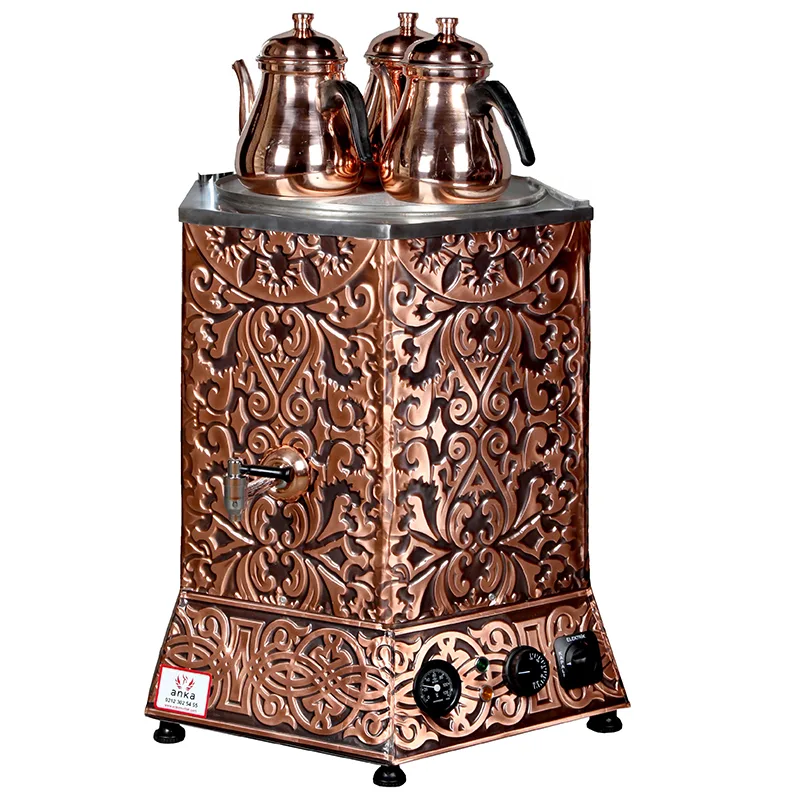 Anka Pro Max 3 Demlikli Çay Makinesi Seti, 35 L, Elektrikli, Bakır