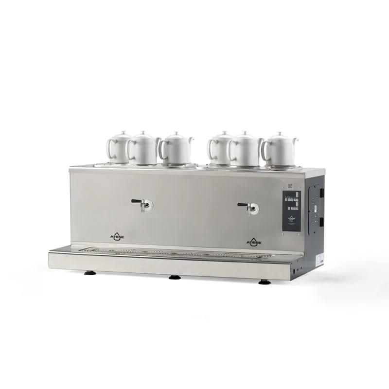 Ateşe Cappadocia Smart Plus 6 Demlikli Çay Kazanı, 30+30 L, Gaz+Elektrikli, Inox