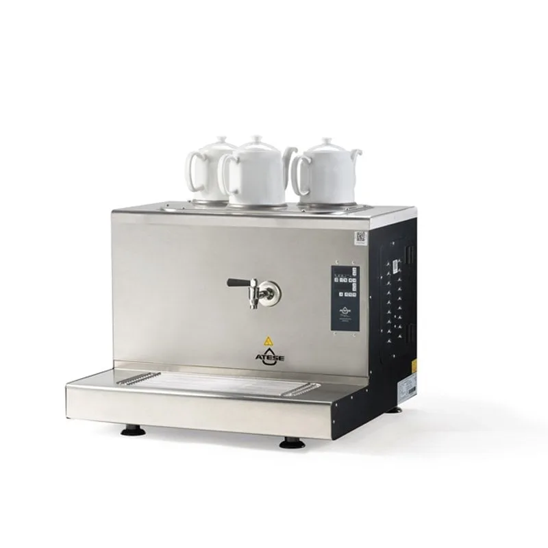 Ateşe Cappadocia Smart Plus 3 Demlikli Çay Kazanı, 30 L, Gaz+Elektrikli, Statik Boyalı