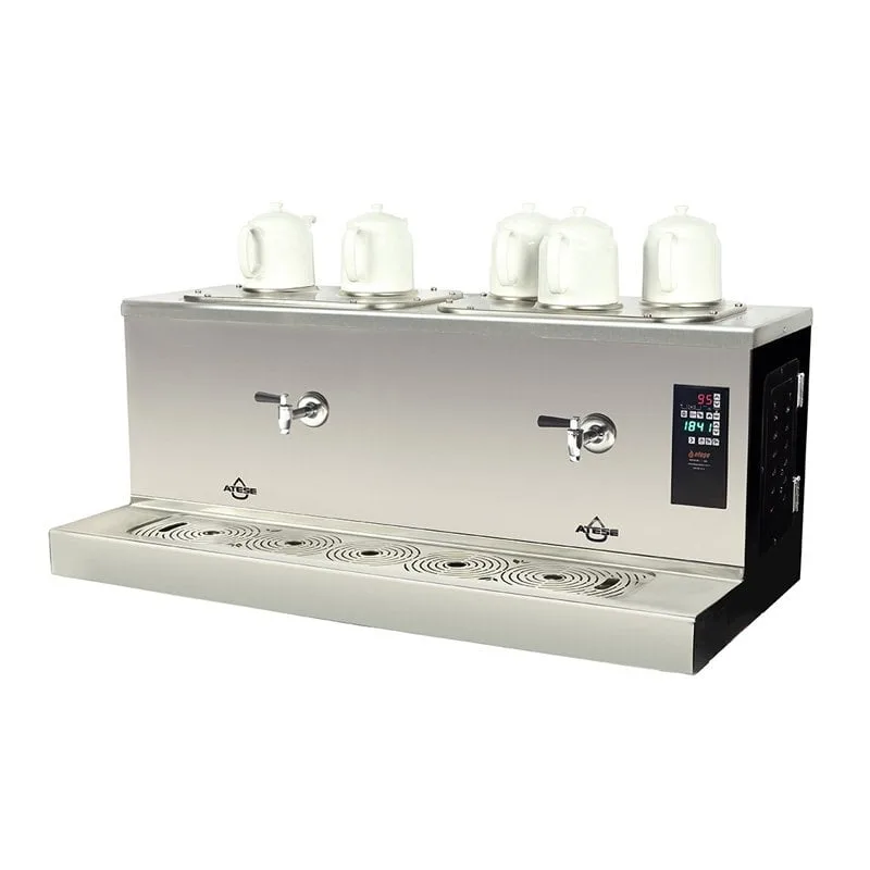 Ateşe Cappadocia Smart Plus 5 Demlikli Çay Kazanı, 30+30 L, Gaz+Elektrikli, Statik Boyalı