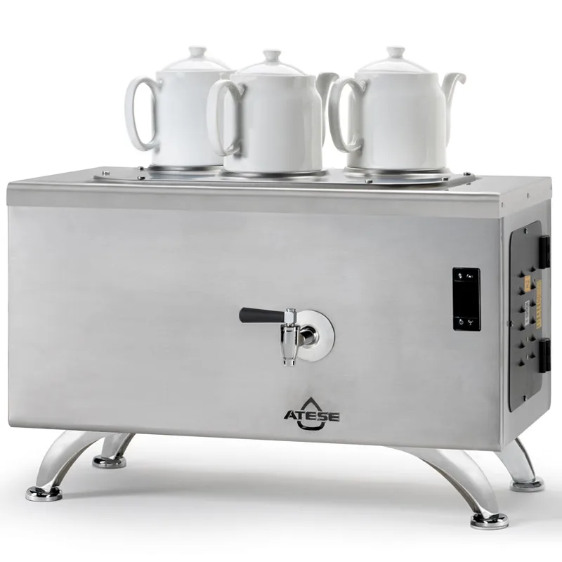 Ateşe Efes Dijital Çay Kazanı, Elektrikli, Inox, 3 Demlikli