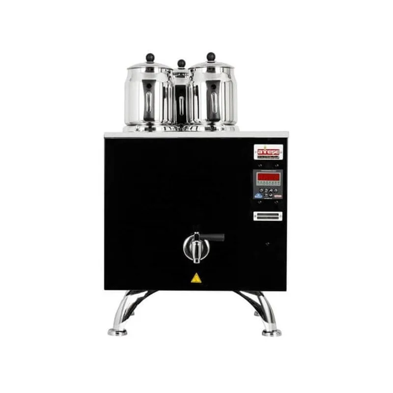 Ateşe Titanium Keyfchi Akıllı Dijital Elektrikli Statik 3 Demlikli Çay Kazanı, 30 Litre