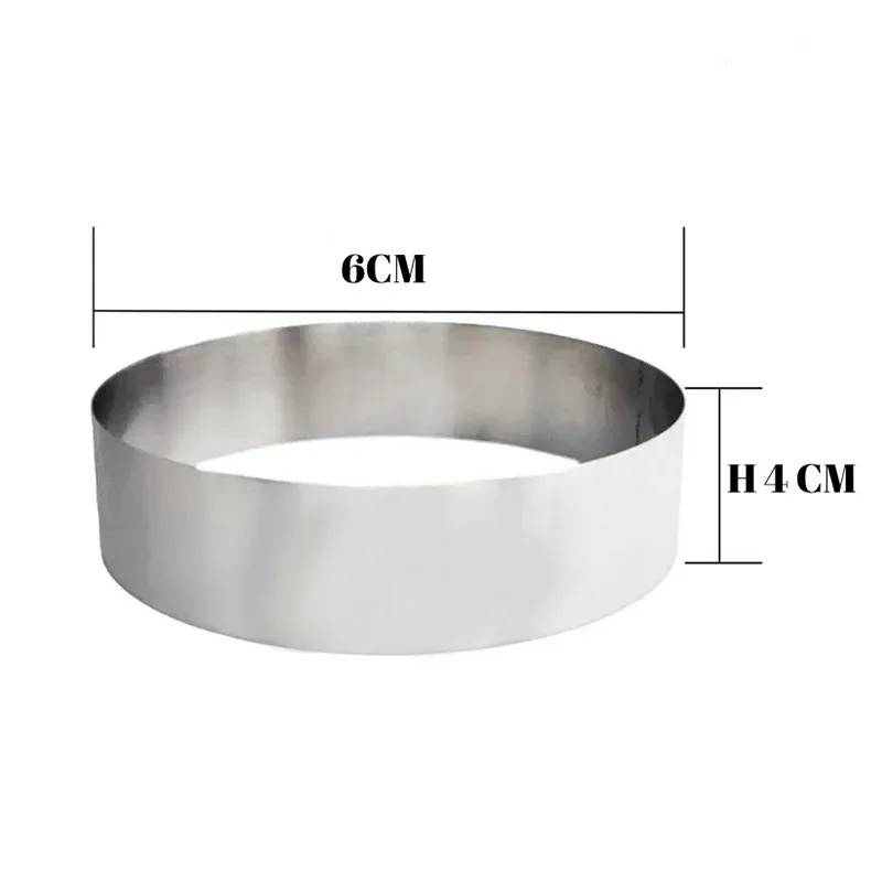Beysa Inox Pasta Çemberi Pandispanya, 6 cm, H4