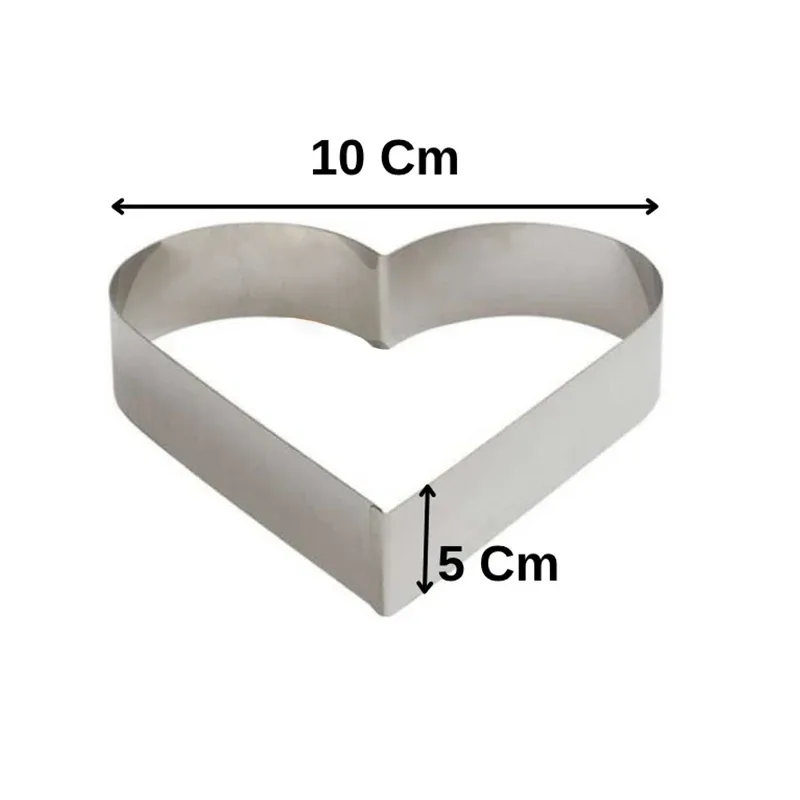 Beysa Pasta Çemberi Pandispanya Kalp Çember, 10 Cm H5