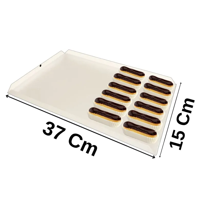 Beysa Teşhir Tepsisi, Sunum Tavası 37x15 Cm Beyaz