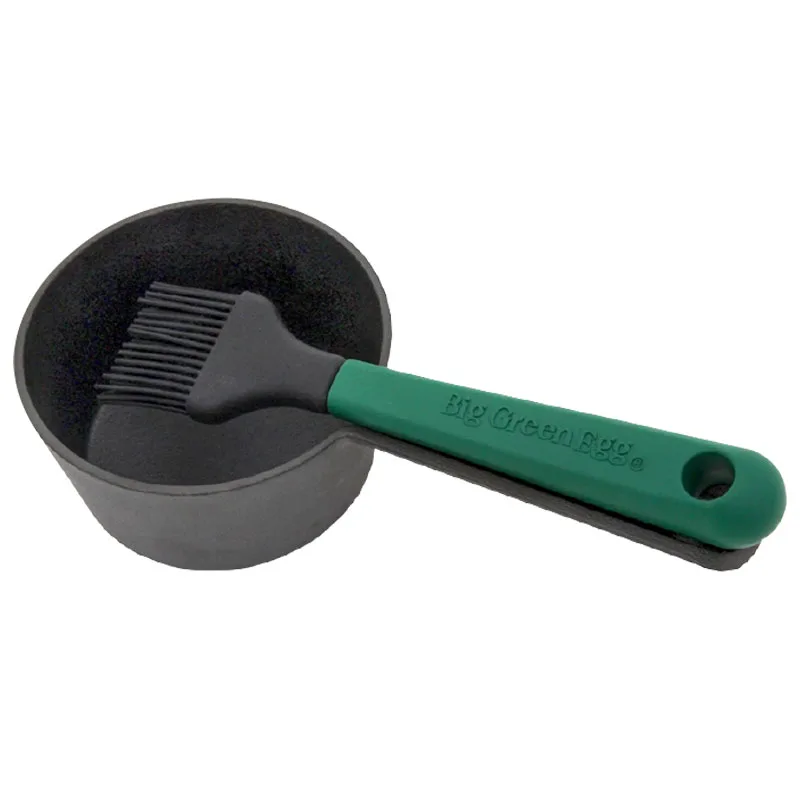 Big Green Egg Döküm Demir Sos Tenceresi ve Fırçası