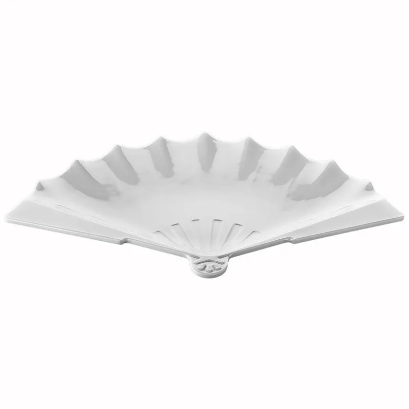 Biradlı BRD-3060 Yelpaze Melamin Sunum Tabağı, 40.5x23.5x3.8 cm