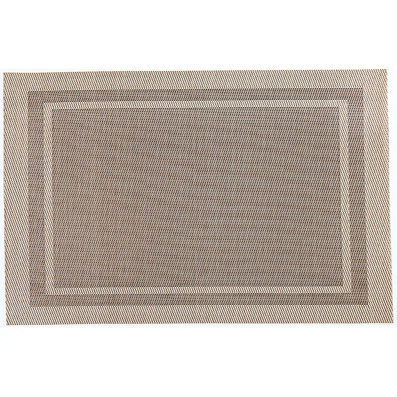Biradlı Amerikan Servis, Pvc, Desenli, 30x45 cm, Kahverengi, BRD 2065