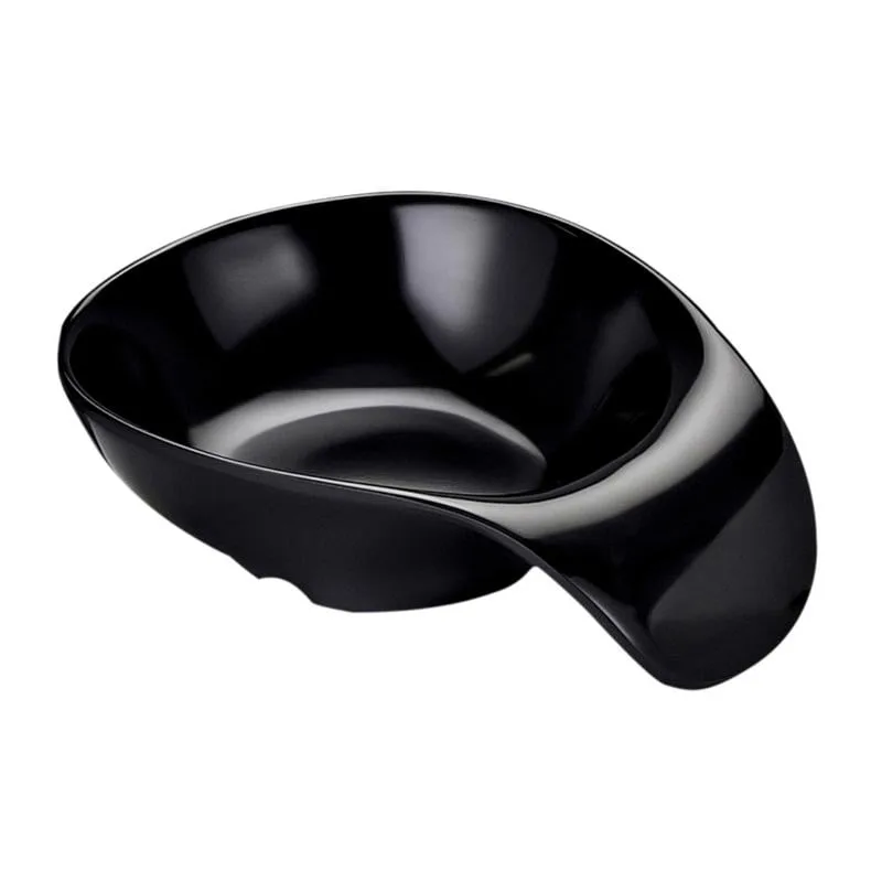 Biradlı BRD-516205 Açık Büfe Minimal Sos Tabağı, 13x9 cm, Siyah