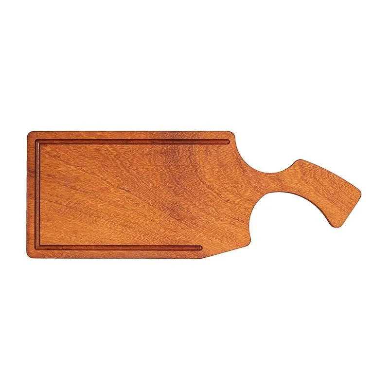 Biradlı GRV-1835 Asimetrik Iroko Peynir Sunum Tahtası, 50x19 cm