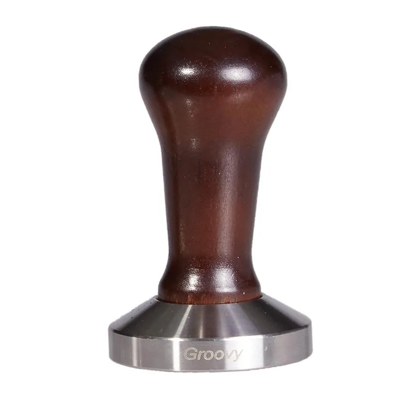 Biradlı GRV-316 Plastik Saplı Çelik Tamper, 58 mm, Kahverengi