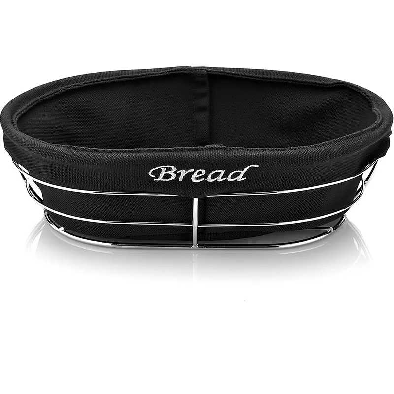 Biradlı HW-186B Oval Bezli Ekmek Sepeti, 26x17 cm