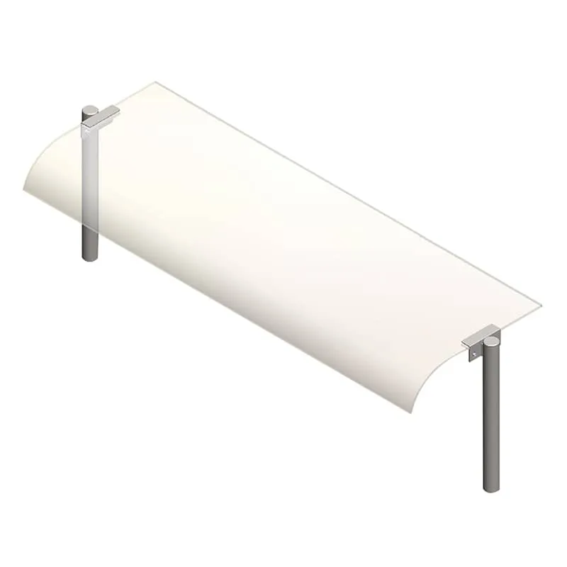 Öztiryakiler Bombe Camlı Servis Rafı, 140x30 cm