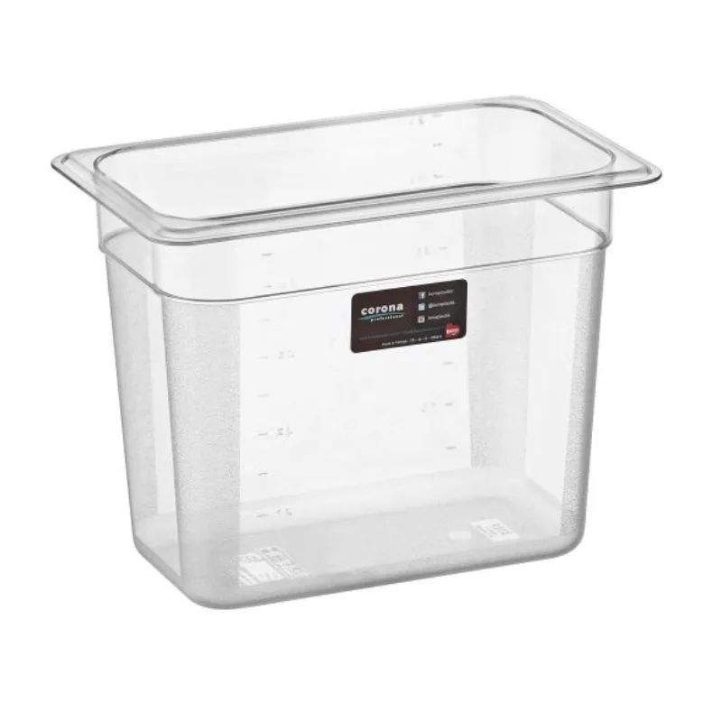 Corona Professional Polikarbon Gastronom Küvet, 1/4, 20 cm, BO150