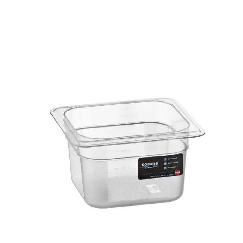 Corona Professional Polikarbon Gastronom Küvet, 1/6, 10 cm, BO144