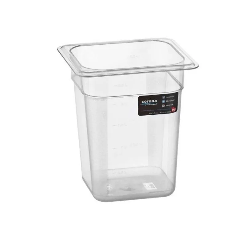 Corona Professional Polikarbon Gastronom Küvet, 1/6, 20 cm, BO146