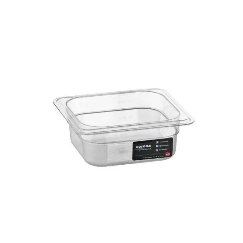 Corona Professional Polikarbon Gastronom Küvet, 1/6, 6,5 cm, BO143