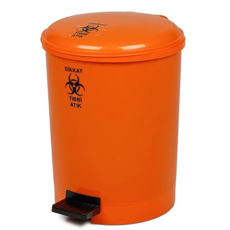 Bora Plastik Pedallı Tıbbi Atık Çöp Kovası, No: 2, 12 Lt, BO185