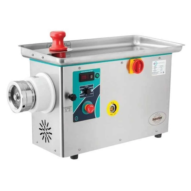 Bosfor UKMS-22PT-1 Soğutmalı Kıyma Makinesi, Paslanmaz Çelik Gövde ve Kafalı, No:22, Trifaze