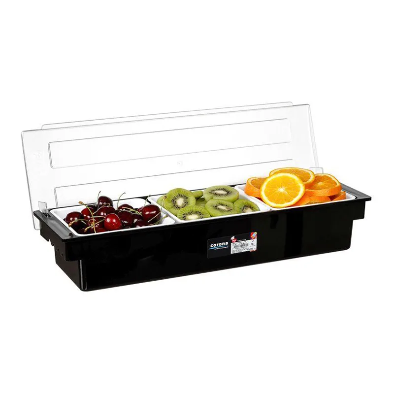 Bora Plastik Kapaklı Bar Konteyner, 3'lü, 49.5x15.7 cm