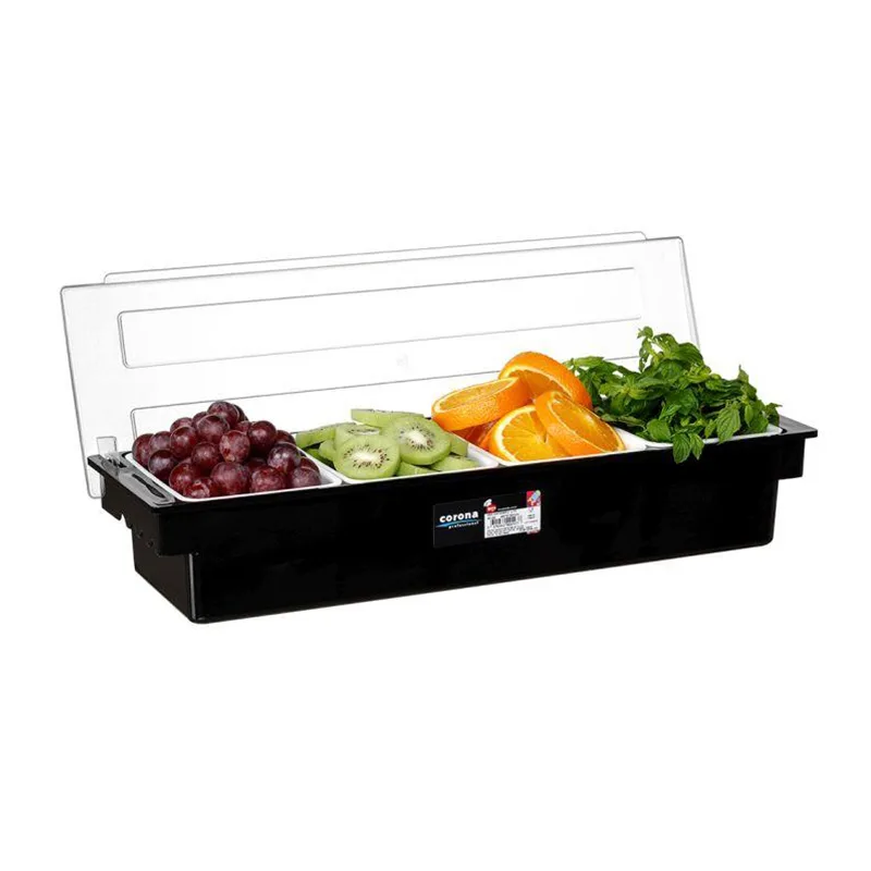 Bora Plastik Kapaklı Bar Konteyner, 4'lü, 49.5x15.7 cm