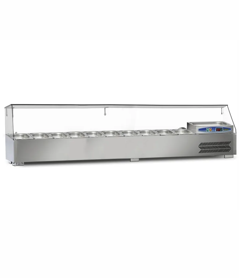 Dampak Set Üstü Soğutmalı Salat Bar, 10 Küvet, 59 Litre 200x35x40 Cm