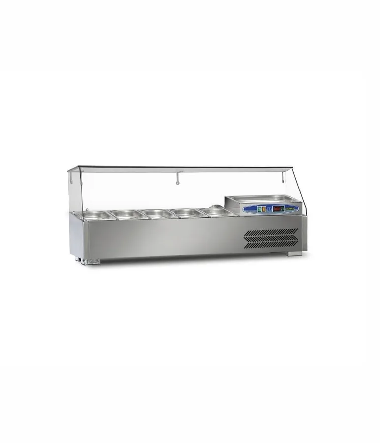 Dampak Set Üstü Soğutmalı Salat Bar, 5 Küvet, 29 Litre 120x35x40 Cm