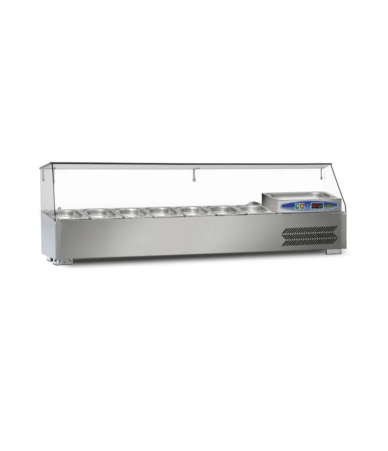 Dampak Set Üstü Soğutmalı Salat Bar, 7 Küvet, 41 Litre 150x35x40 Cm