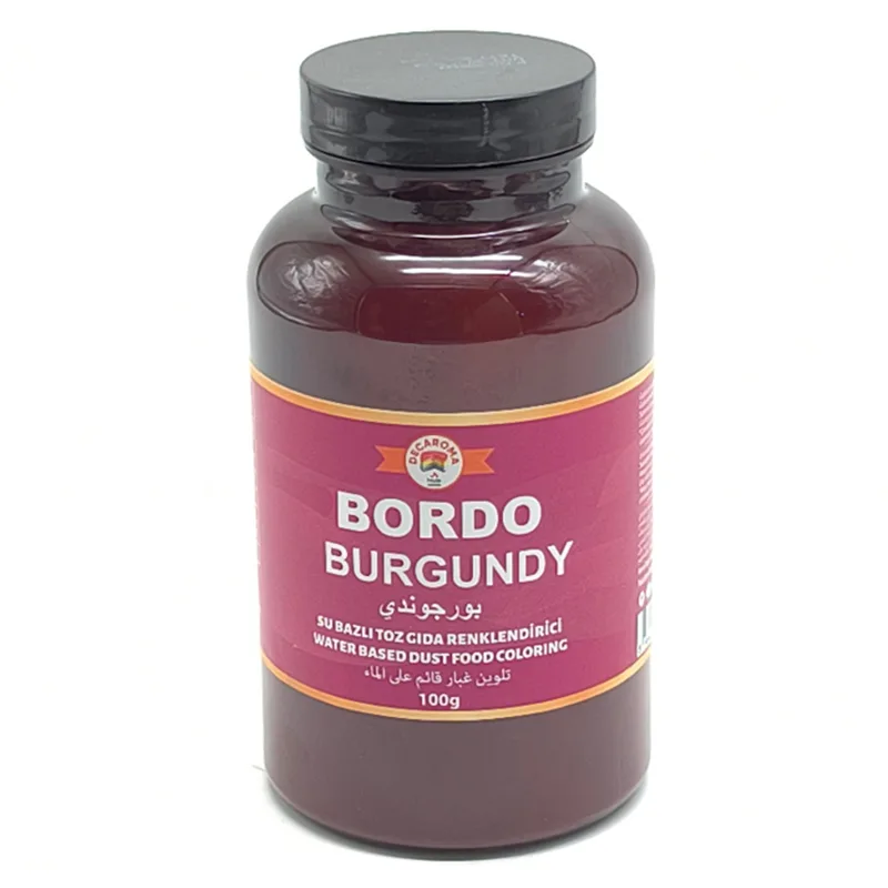 Decaroma Su Bazlı Gıda Boyası, Bordo, 100 gr