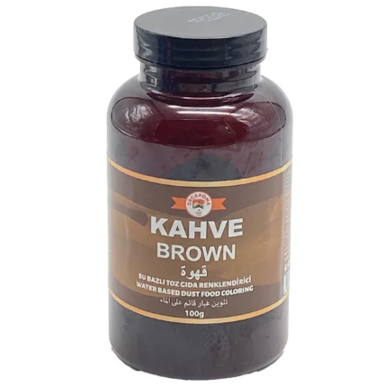 Decaroma Su Bazlı Toz Gıda Boyası, Kahverengi, 100 gr