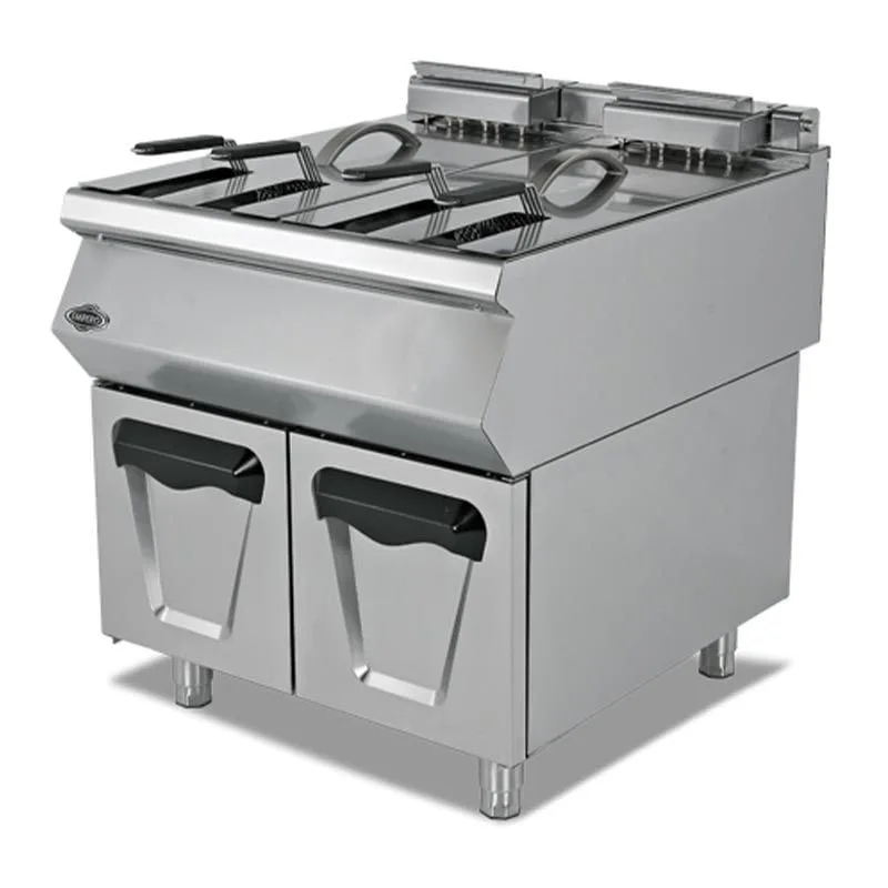 Empero Gazlı Fritöz, 24+24 Litre, Dolaplı 80x90x85 Cm EMP.PLS.9FG020