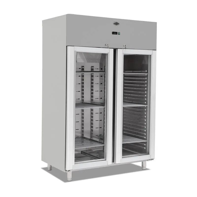 Empero Cam Kapı Dik Tip Buzdolabı Çift Kapılı, 1400 litre, EMP.140.80.03-CLS