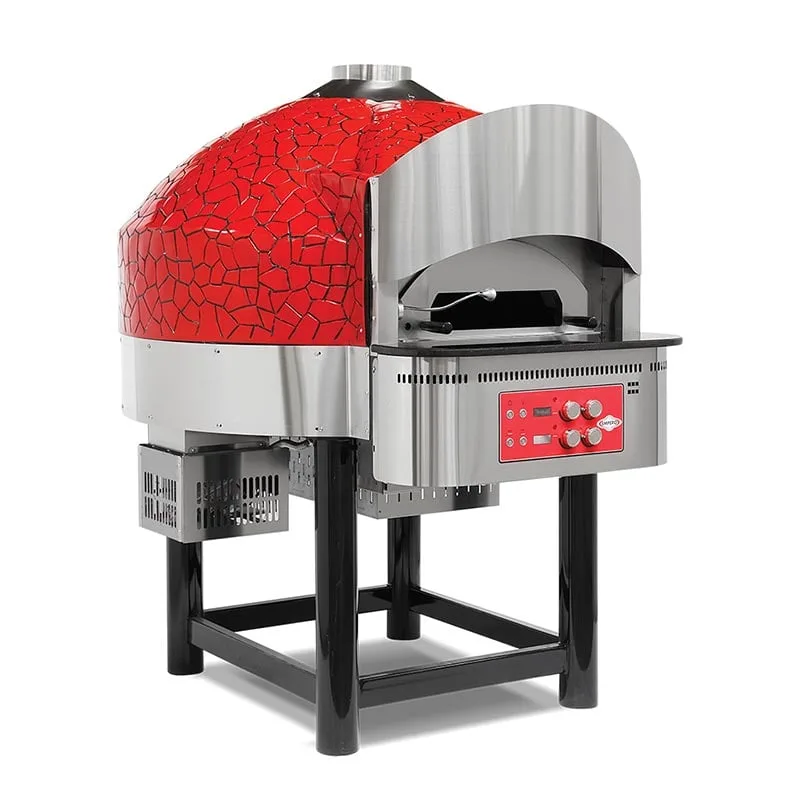 Empero Dijital Pizza Fırını, Taş Tabanlı Sabit, Gazlı Ø 300 Mm 9 Pizza 130 Pizza/saat EMP.SPO.03-D
