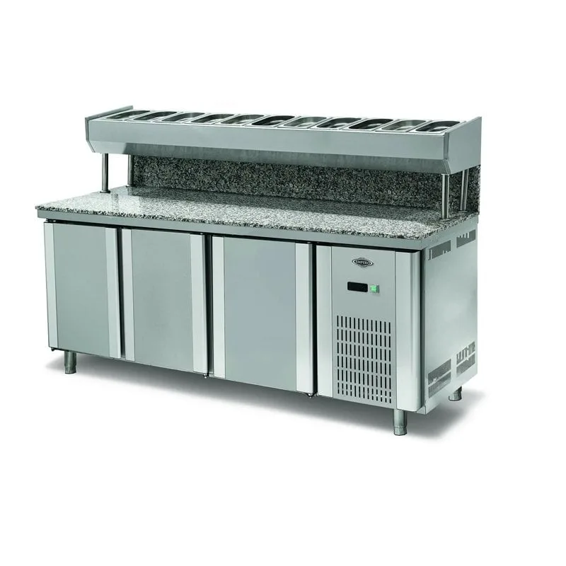 Empero EMP.200.80.01-PSYGGranitli Pizza ve Salata Hazırlık Buzdolabı, 3 Kapılı