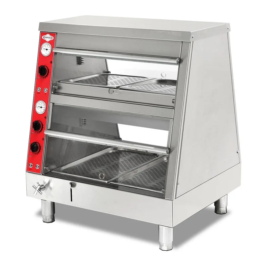 Empero Isıtmalı Teşhir Ünitesi 2 Katlı 80x69x93 Cm EMP.PLC-D-GN21