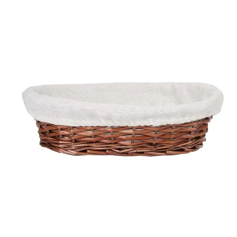 Epinox Hasır Bezli Oval Sepet, 24 Cm, Es-2417R