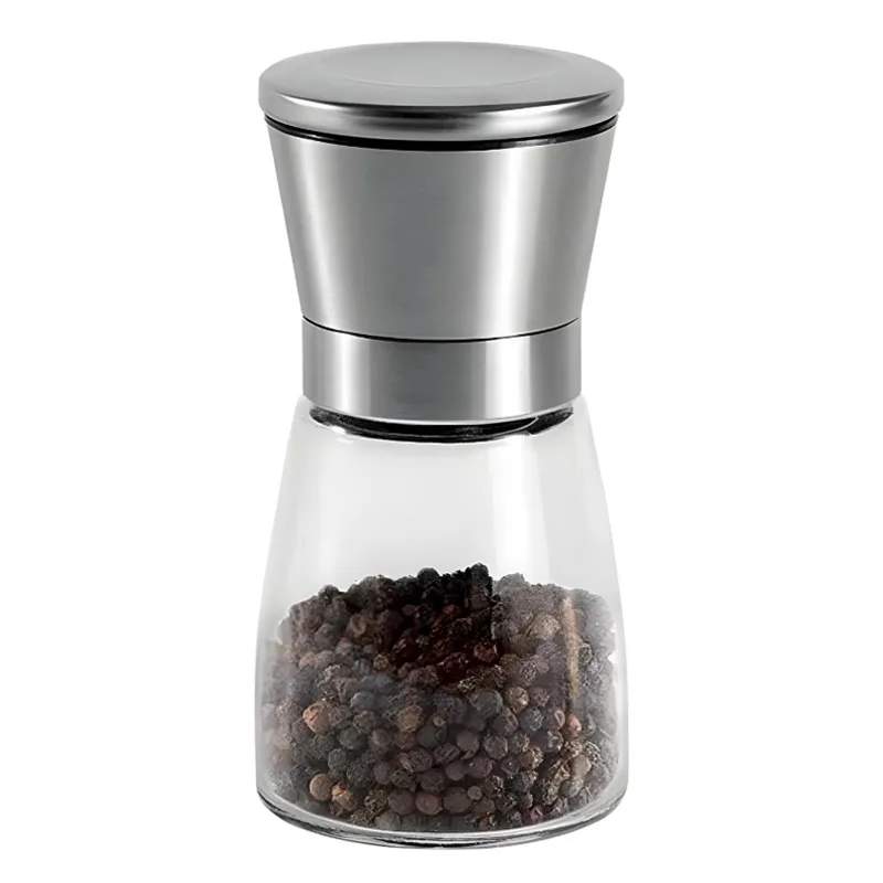 Epinox Tuz Biber Değirmeni, Çelik Kapak, Cam Hazne, 13 Cm, CSM-130