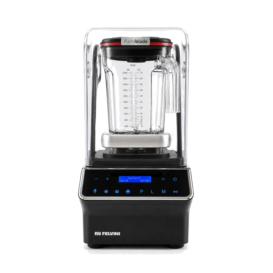 Felvini AeroBlade Dijital Bar Blender Gürültü Önleyici Kapaklı 2 Litre 1800 W Siyah
