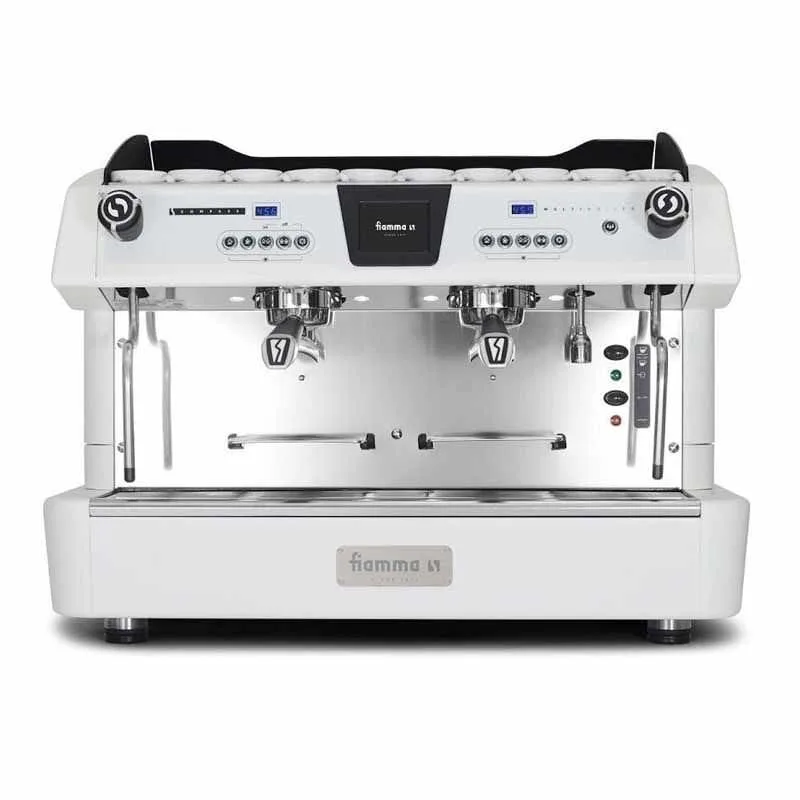 Fiamma Compass 2 Double Boiler Tall Cup Espresso Kahve Makinesi, 2 Gruplu, Beyaz