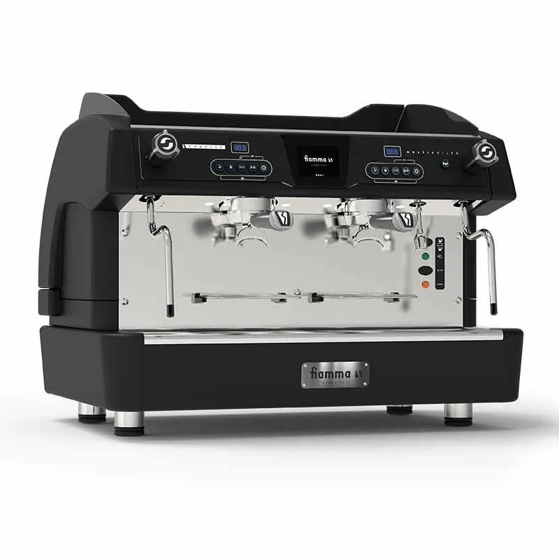 Fiamma Compass 2 Double Boiler Tall Cup Espresso Kahve Makinesi, 2 Gruplu, Siyah