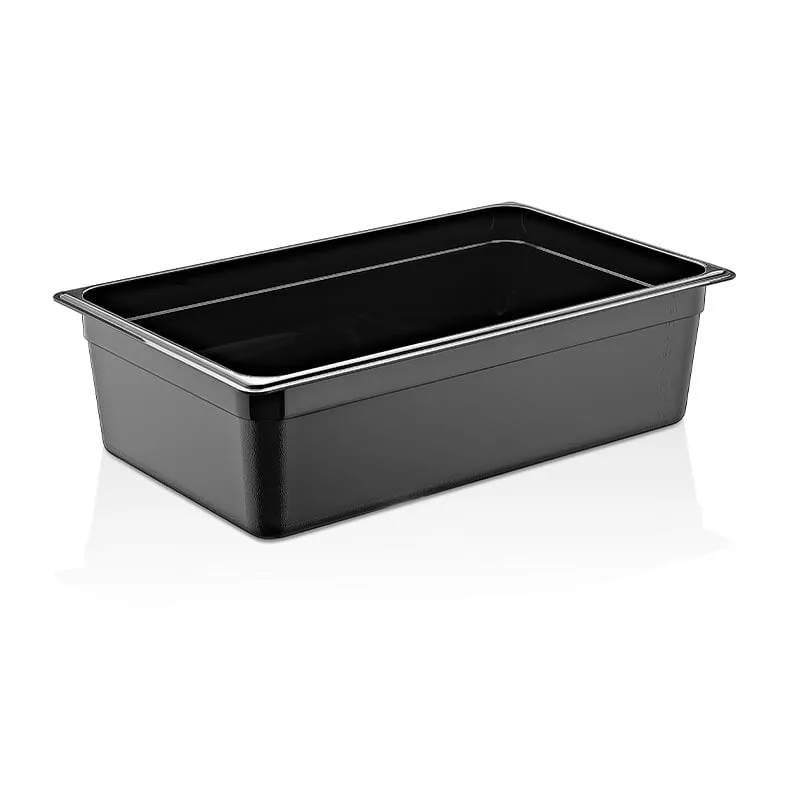 GastroPlast GN 1/1-150 mm Polikarbon Gastronorm Küvet, Siyah
