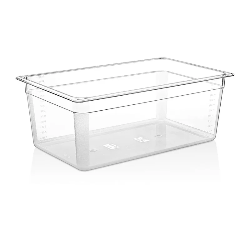 GastroPlast GN 1/1-200 mm Polikarbon Gastronorm Küvet, Şeffaf