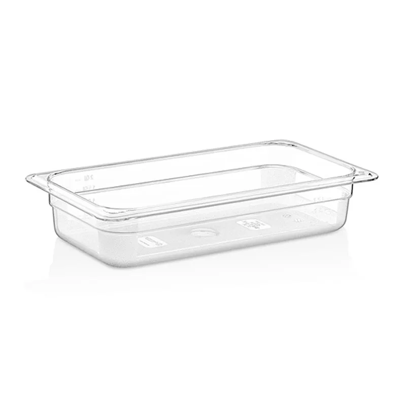 GastroPlast GN 1/3-65 mm Polikarbon Gastronorm Küvet, Siyah