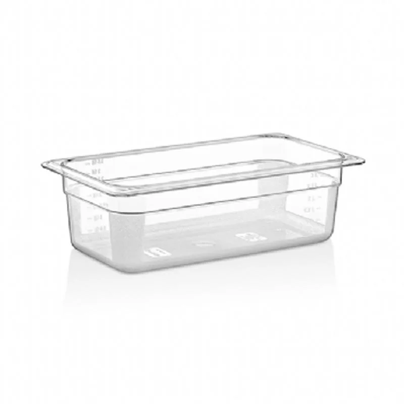 GastroPlast GN 1/3 Polikarbon Dondurma Küveti, 4.5 L, Şeffaf