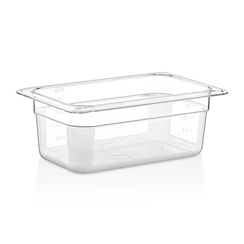 GastroPlast GN 1/4-100 mm Polikarbon Gastronorm Küvet, Siyah