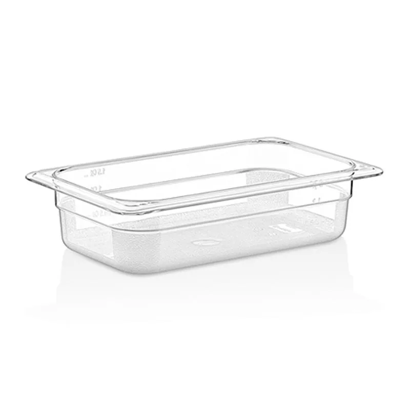 GastroPlast GN 1/4-65 mm Polikarbon Gastronorm Küvet, Siyah