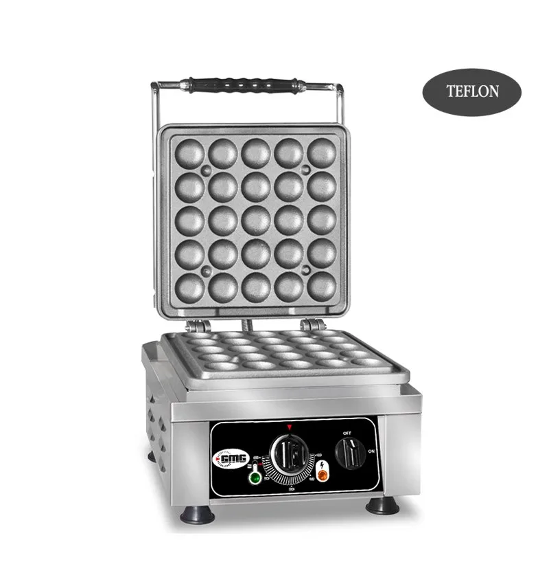 Gmg KGW 07 L Lokmia L Waffle Makinesi, Tekli, Sabit Plakalı, Teflon Kaplamalı