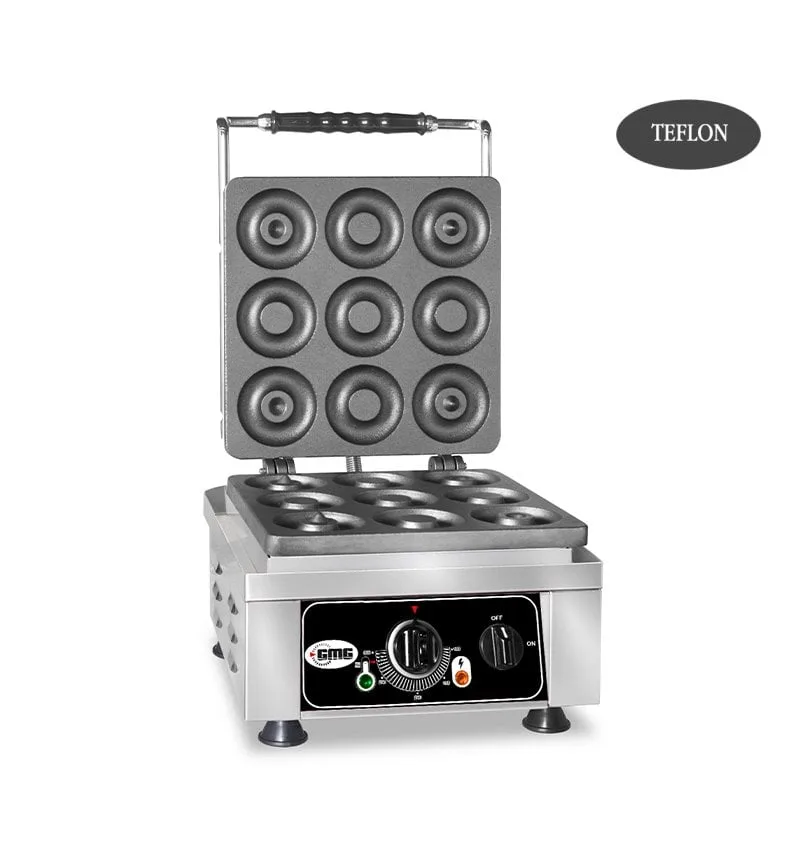 Gmg KGW 09 Donut Waffle Makinesi, Tekli, Sabit Plakalı, Teflon Kaplamalı